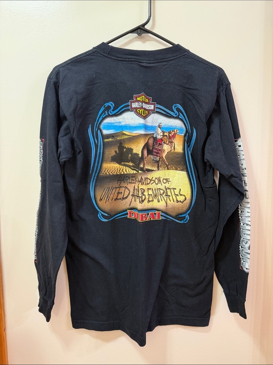 Harley-Davidson Other - Harley-Davidson Black Long Sleeve UAE Dubai Camel Graphic Tee NWOT Size Medium